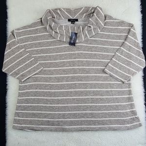 Metallic Shimmer Cowl Neck Sweater Sz 3X